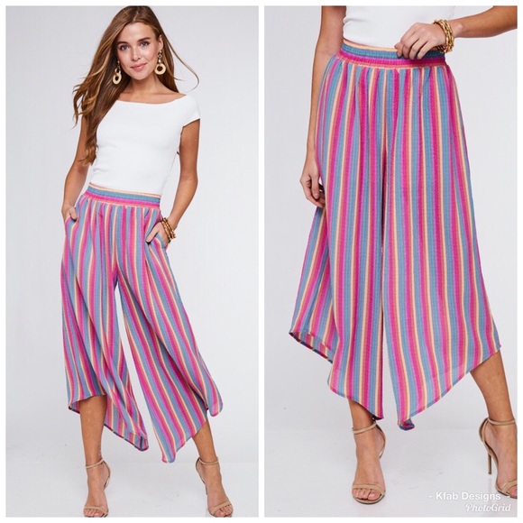 Pants - 💕LAST 1!  Color Block Striped Pants -Top Avail.